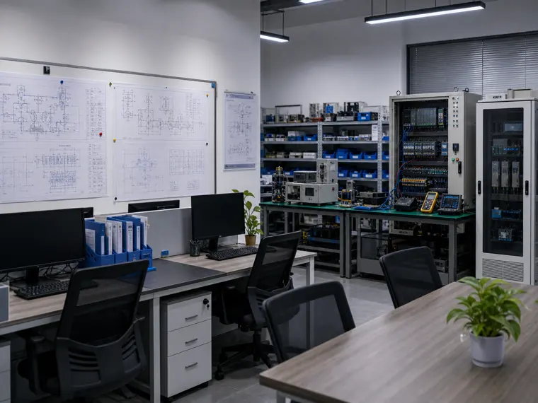 Automation engineering office and workshop